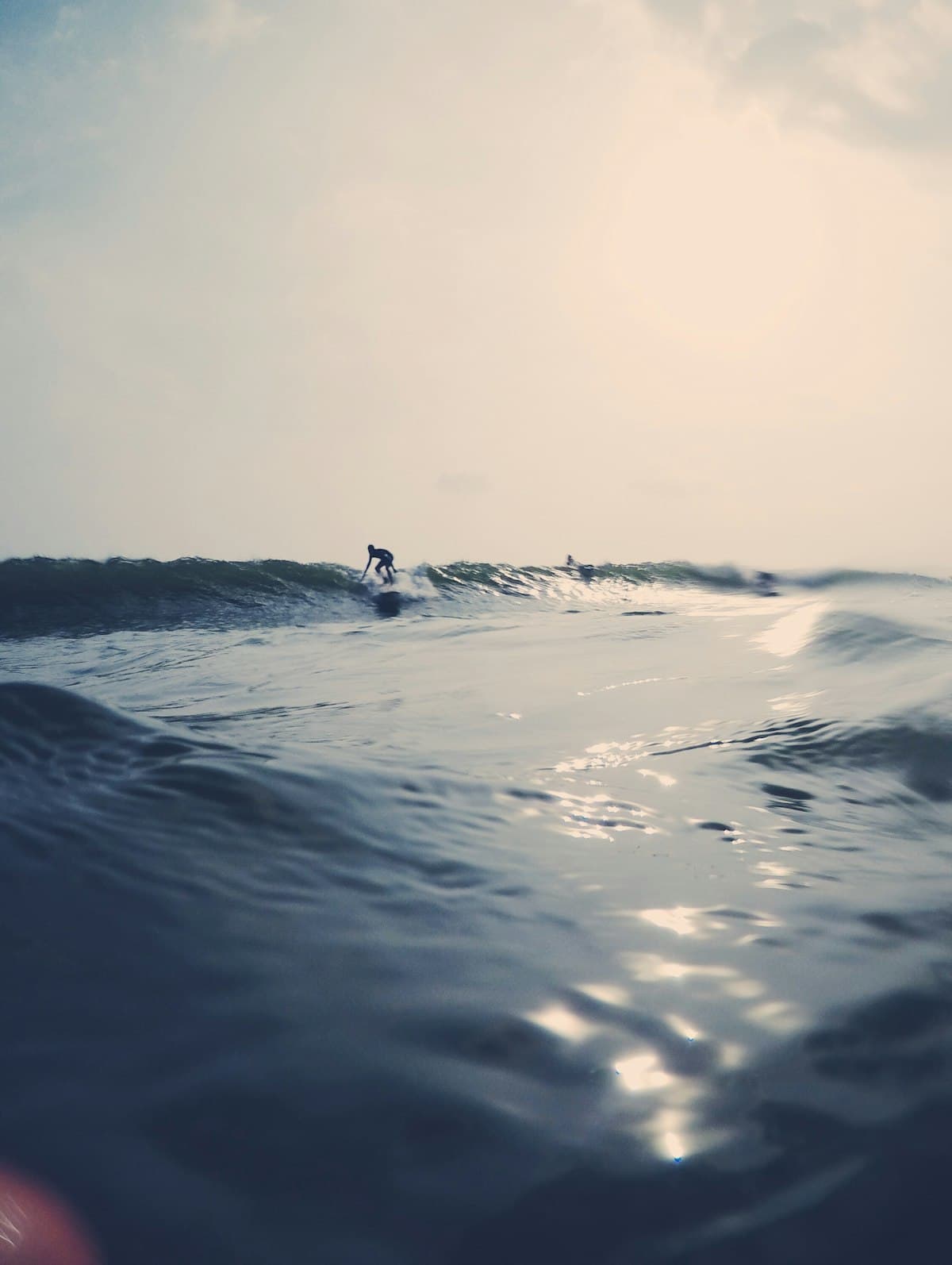 A surfer riding a clean wave at Weligama on Sri Lanka’s south coast